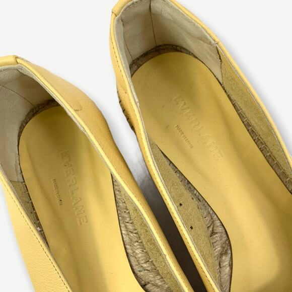 Everlane The Espadrille Leather Wedge Loafer Size 8.5 - Picture 4 of 11
